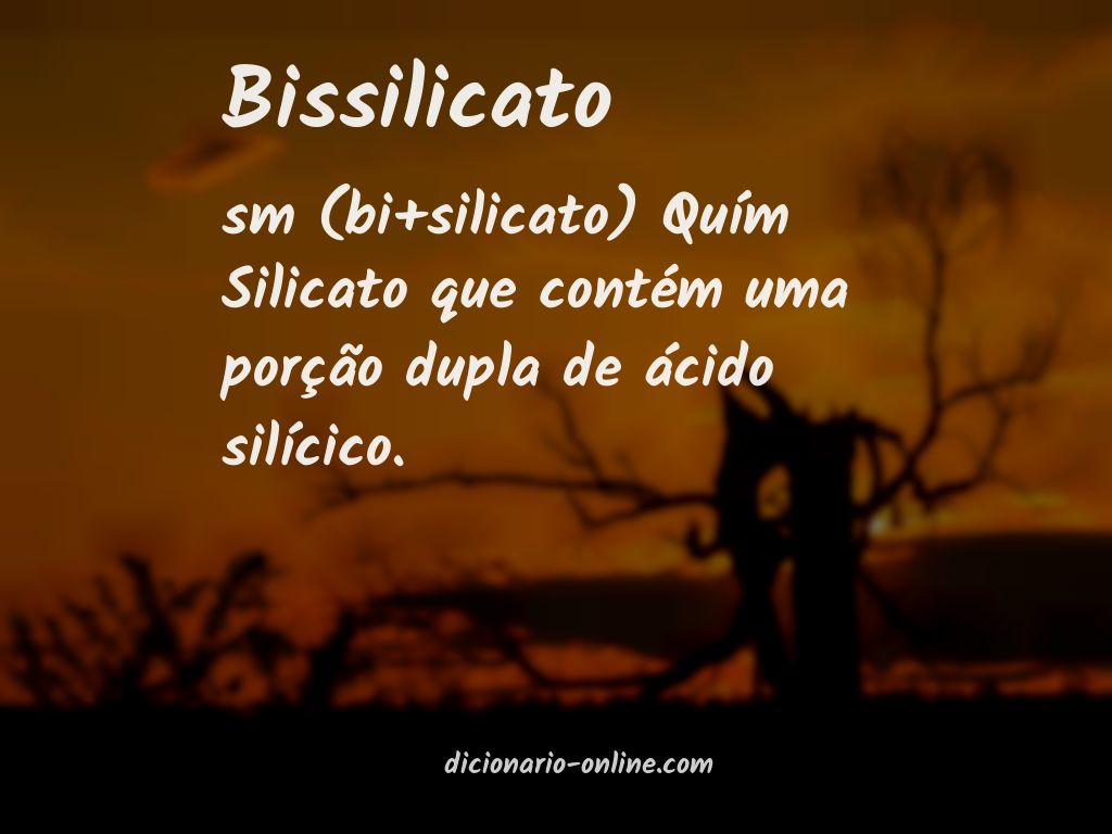 Significado de bissilicato