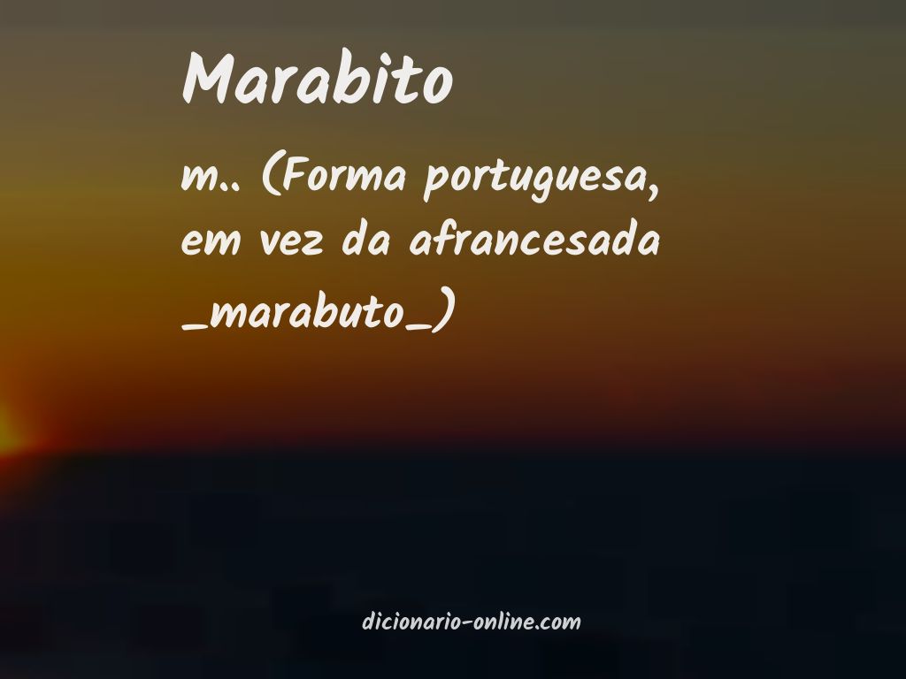 Significado de marabito