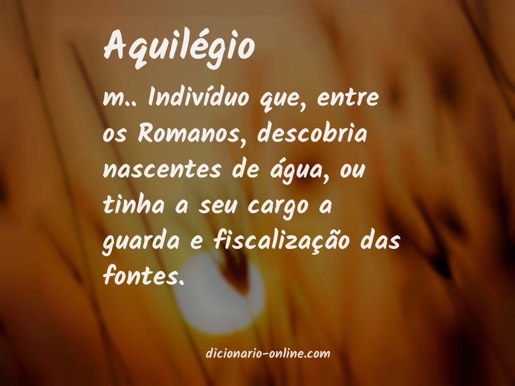 Significado de aquilégio