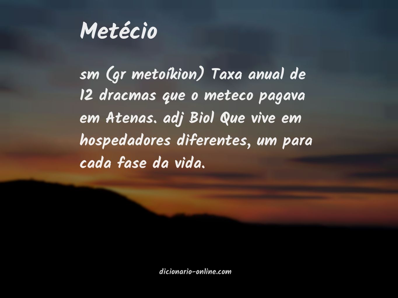 Significado de metécio