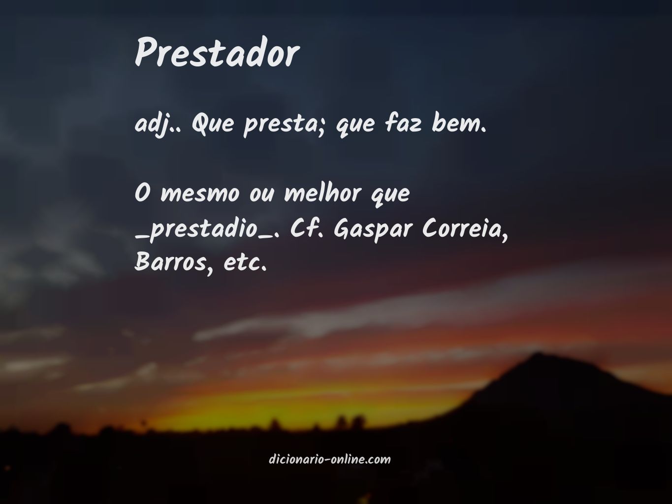 Significado de prestador