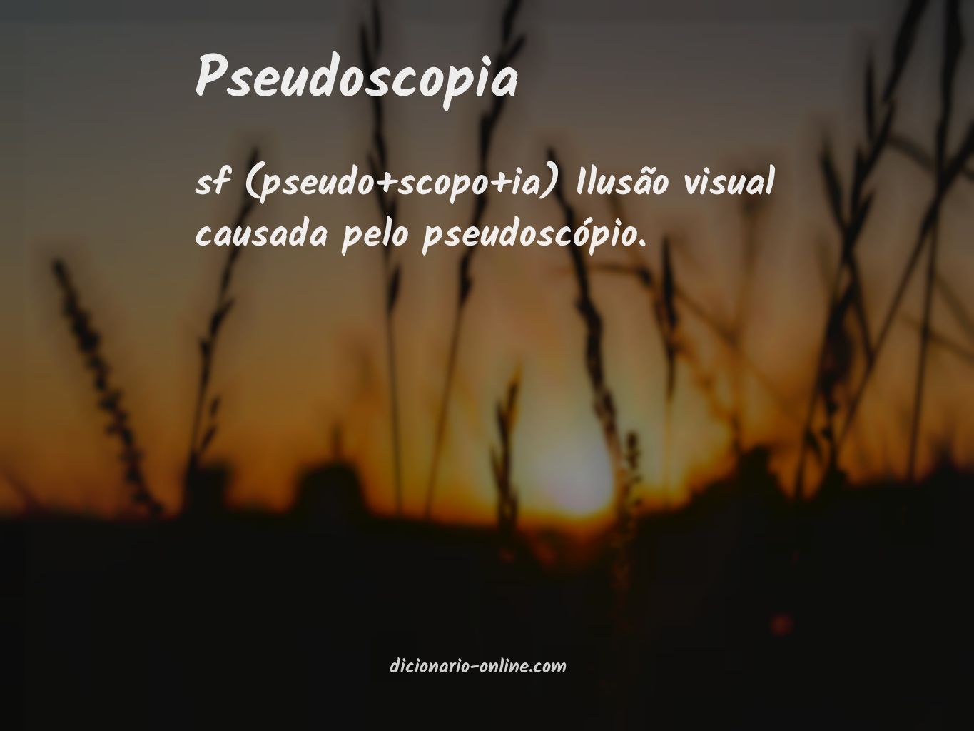 Significado de pseudoscopia