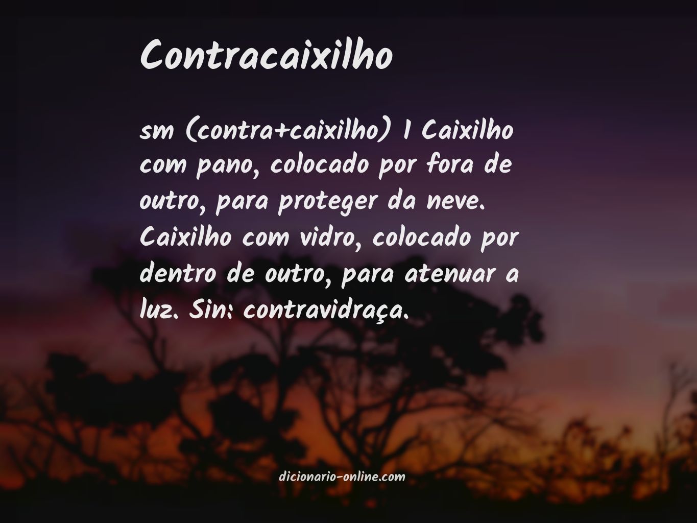 Significado de contracaixilho