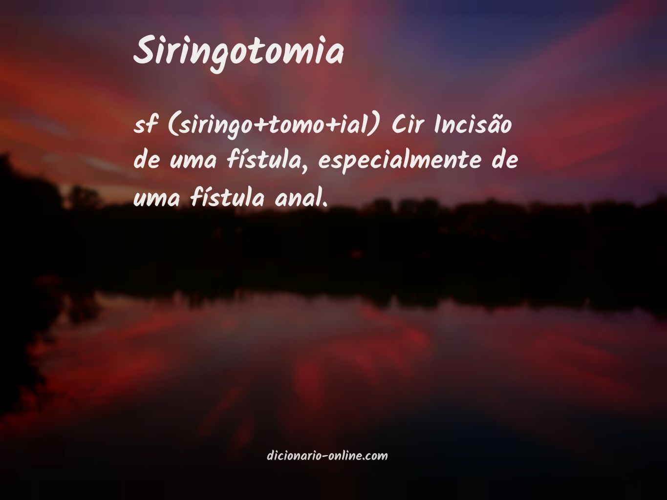 Significado de siringotomia