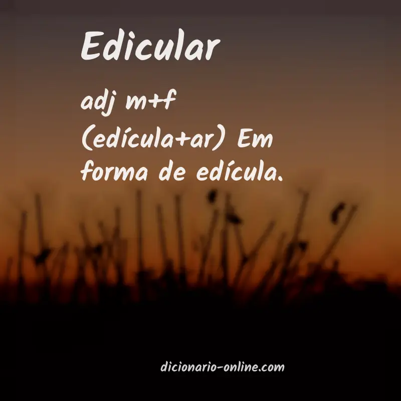 Significado de edicular