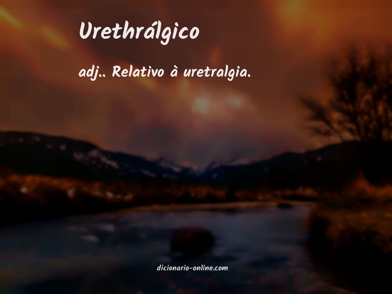 Significado de urethrálgico