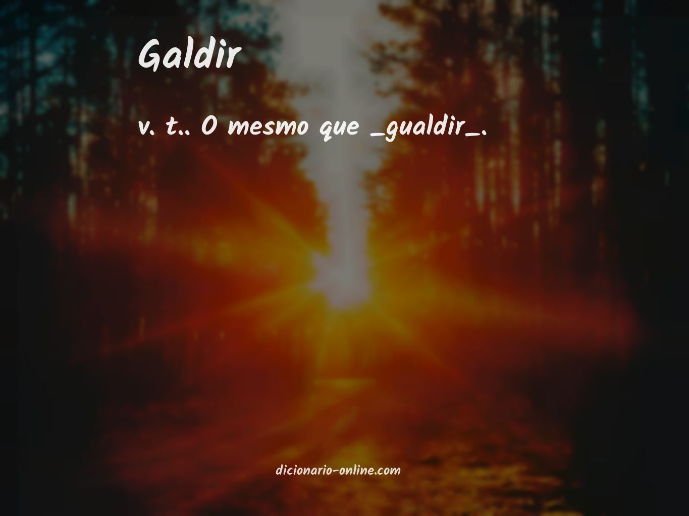 Significado de galdir