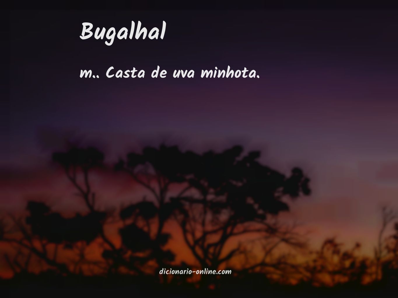 Significado de bugalhal