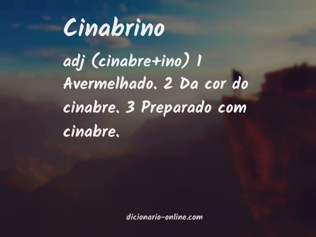 Significado de cinabrino