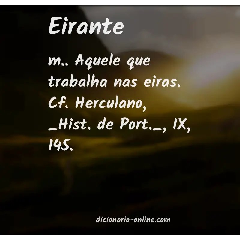 Significado de eirante