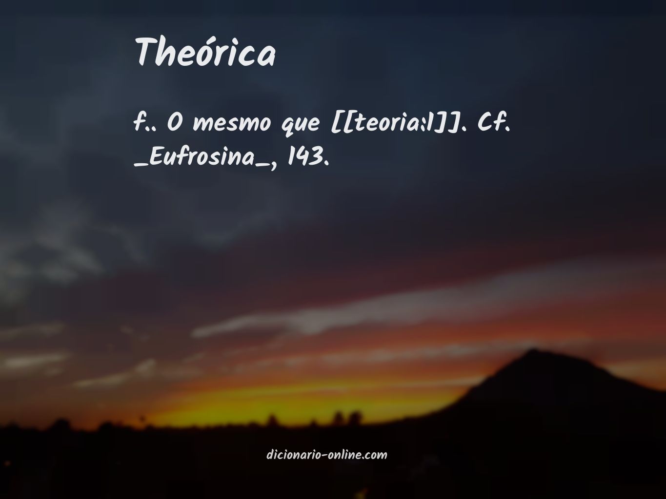 Significado de theórica