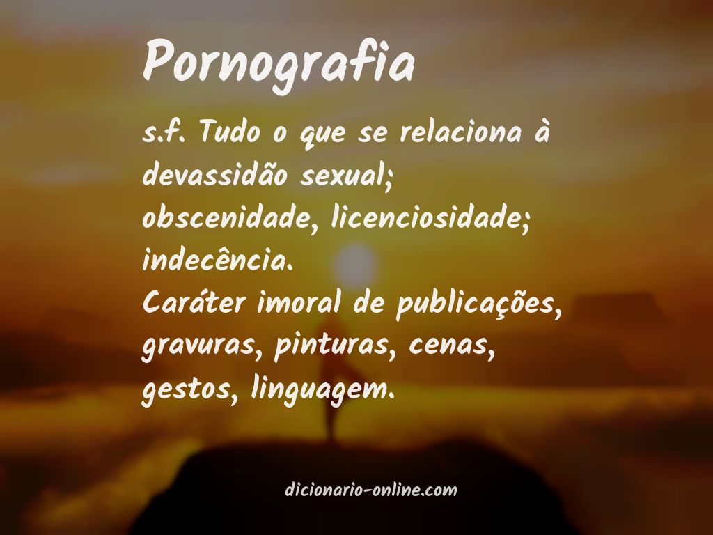 Significado de pornografia