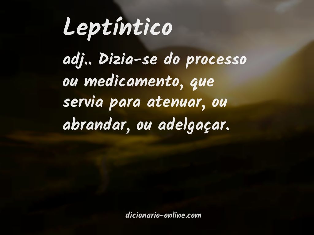 Significado de leptíntico