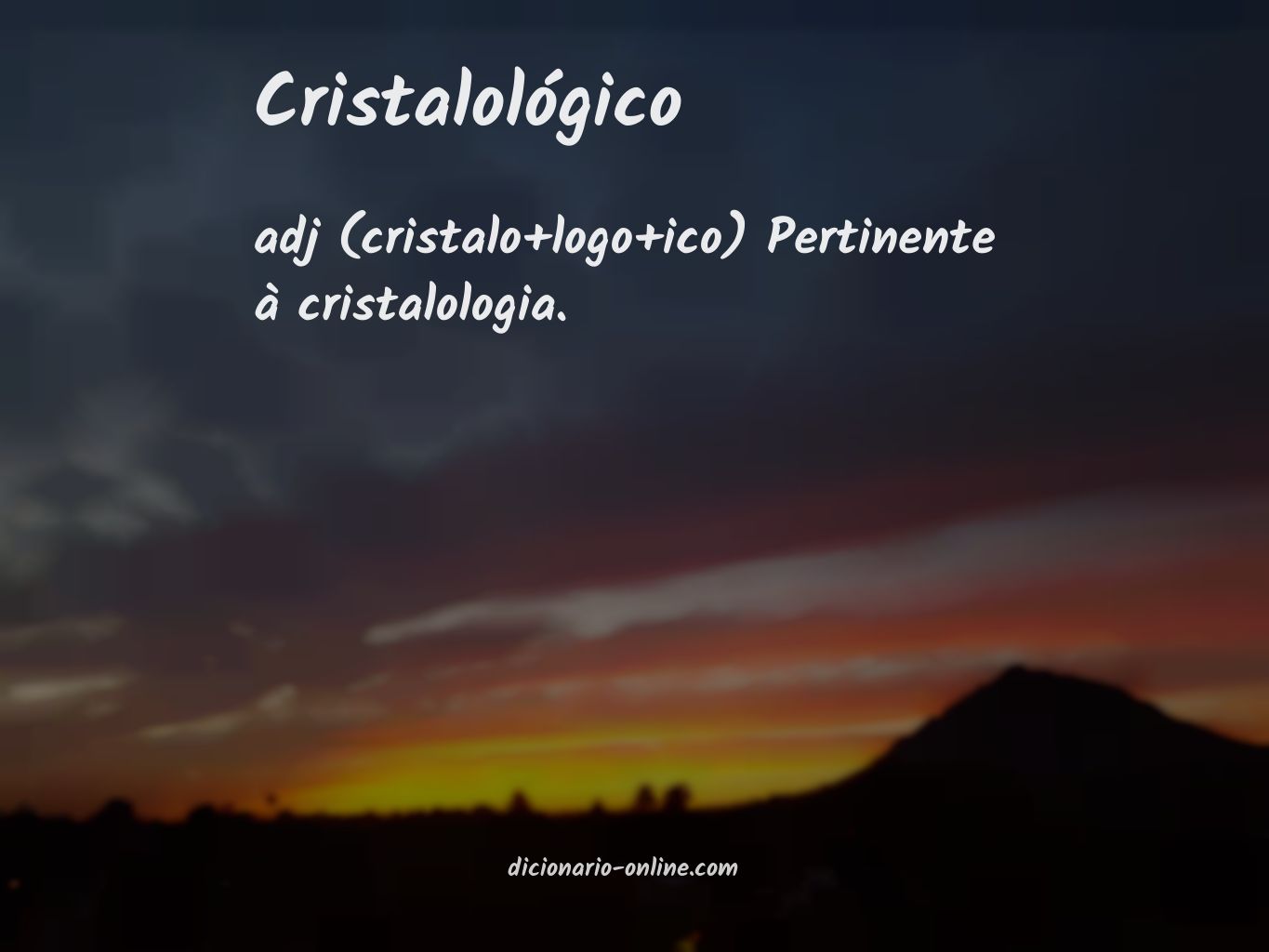 Significado de cristalológico