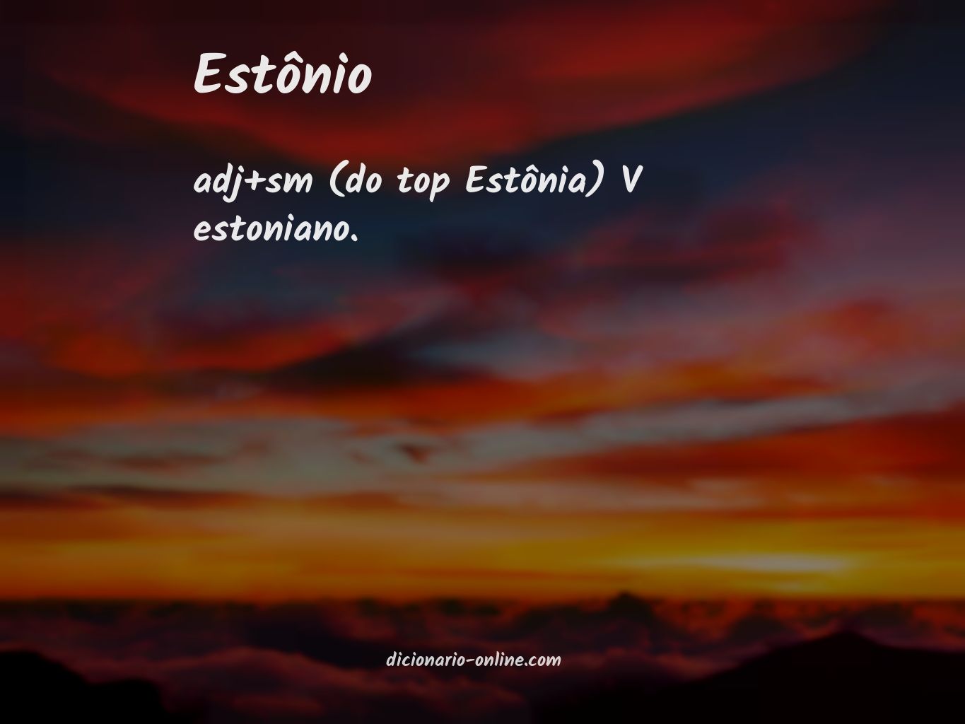 Significado de estônio