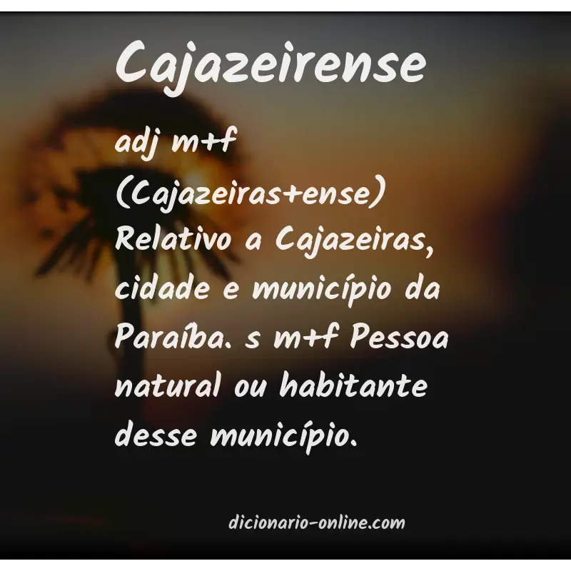 Significado de cajazeirense