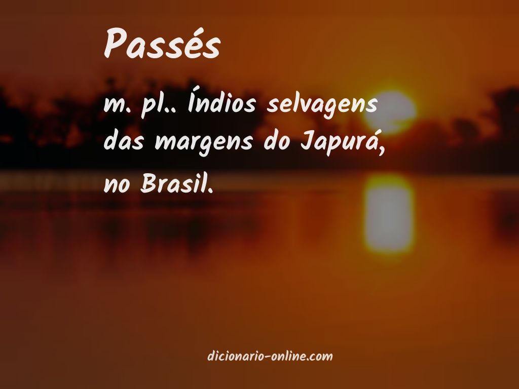 Significado de passés