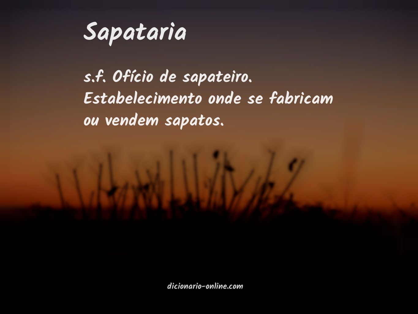 Significado de sapataria