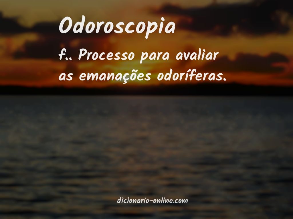 Significado de odoroscopia