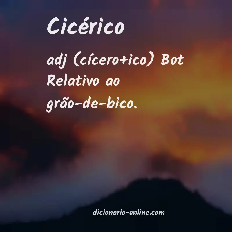 Significado de cicérico