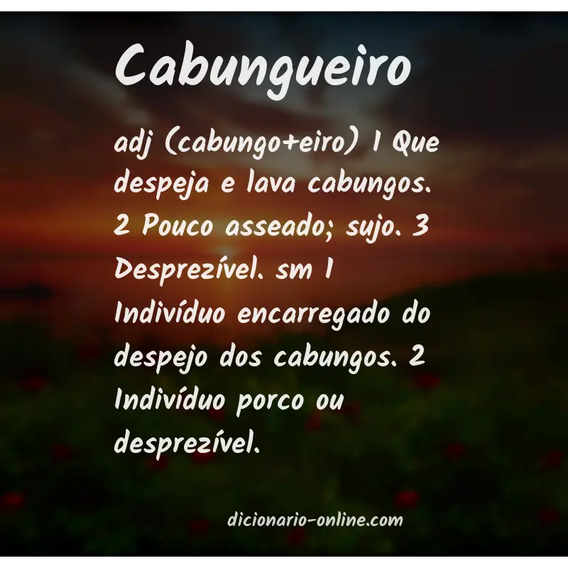 Significado de cabungueiro