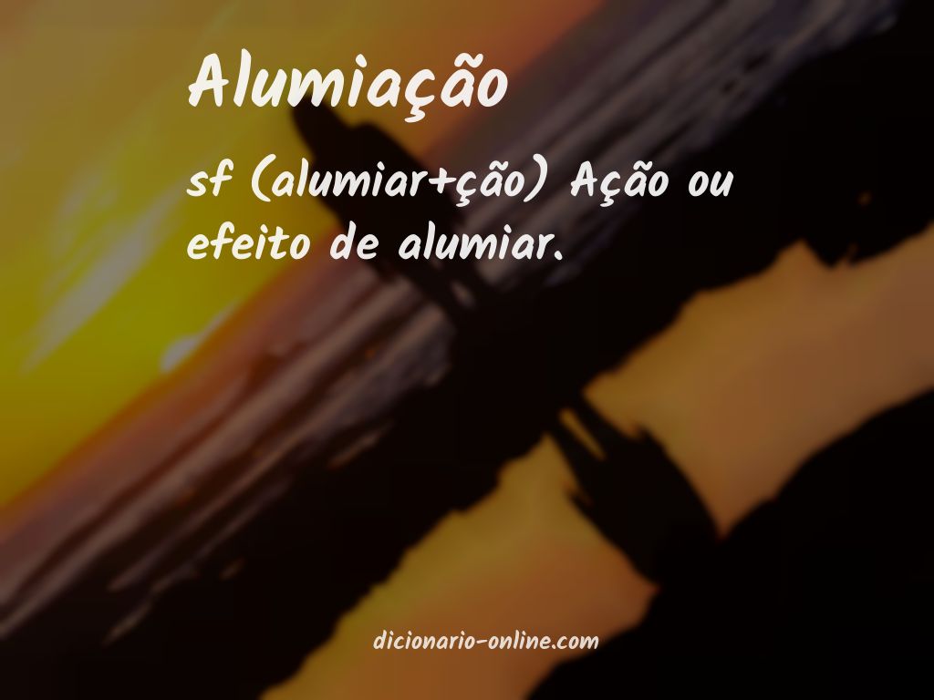 Significado de alumiação