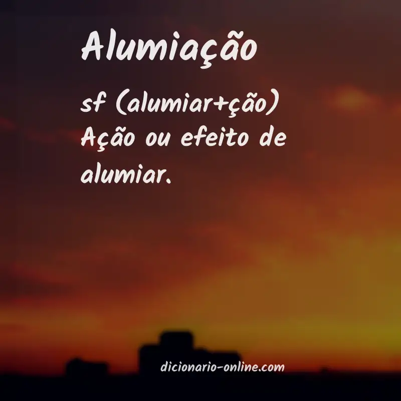 Significado de alumiação