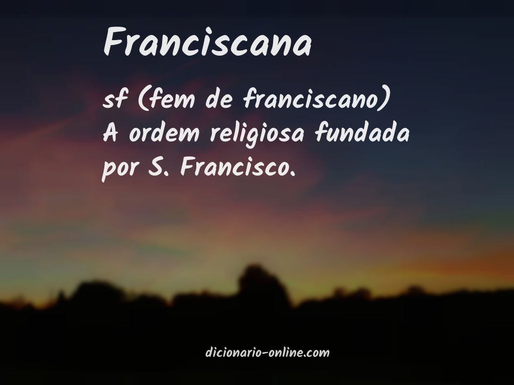 Significado de franciscana