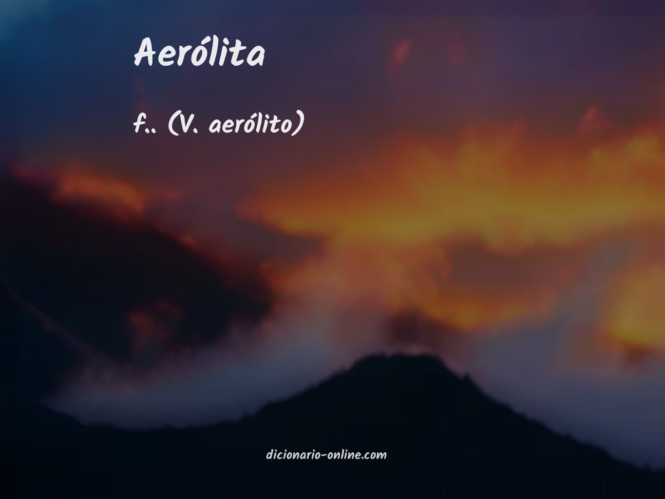 Significado de aerólita