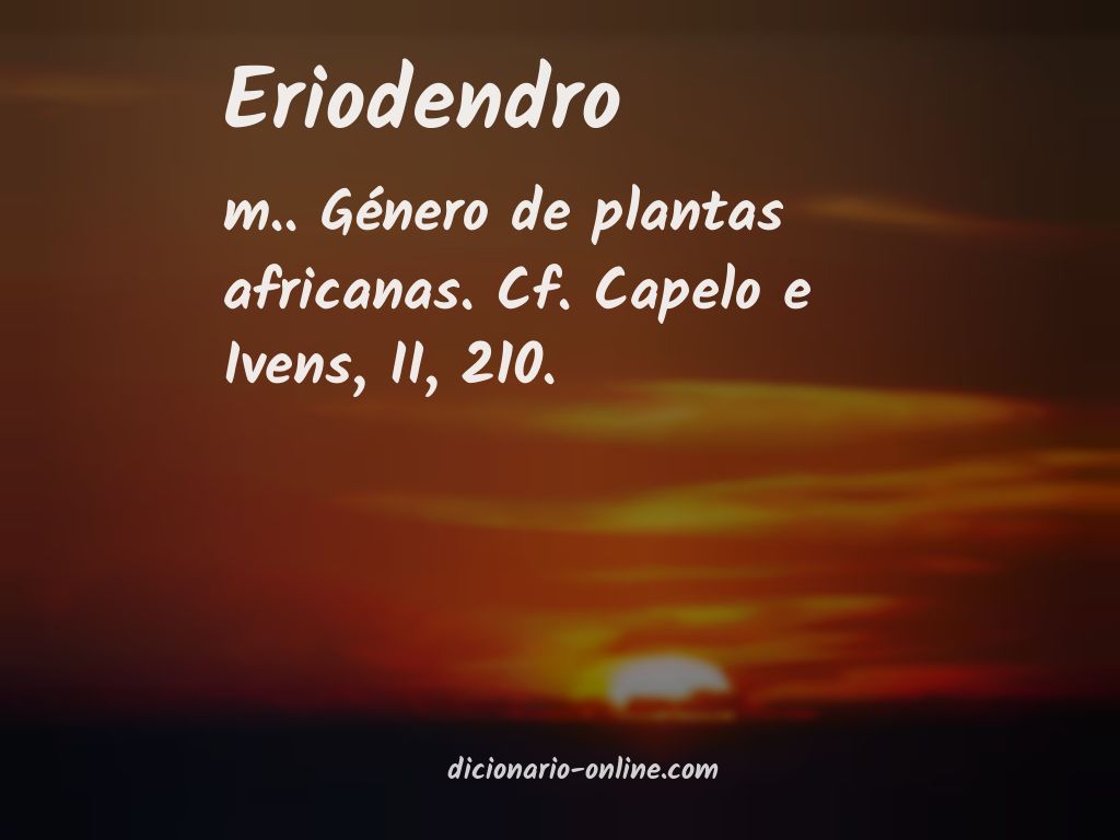 Significado de eriodendro