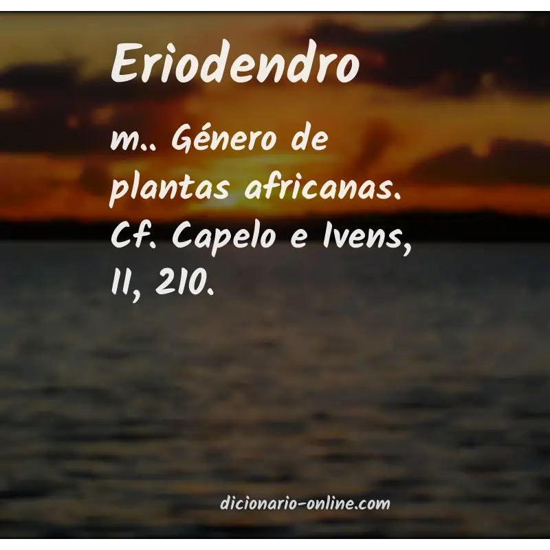 Significado de eriodendro