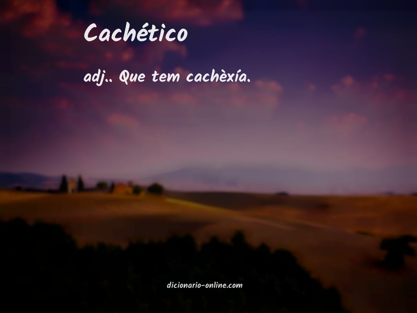 Significado de cachético