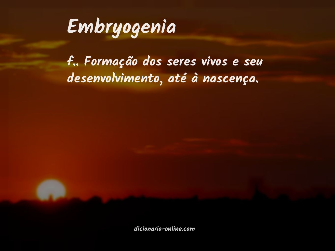 Significado de embryogenia