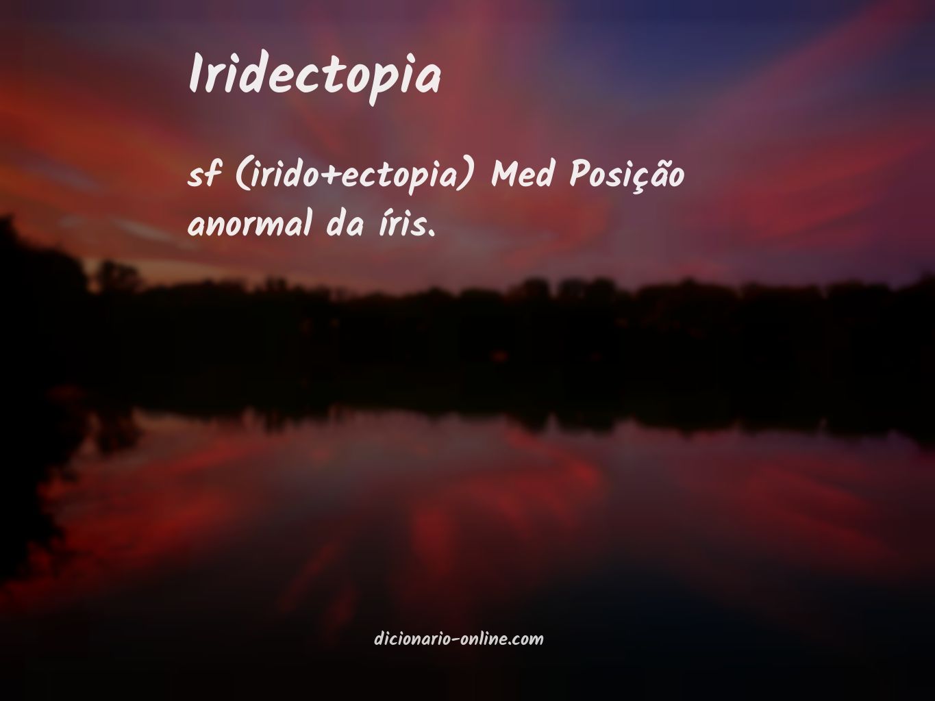 Significado de iridectopia