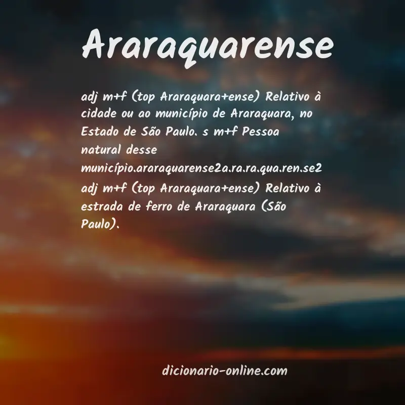 Significado de araraquarense
