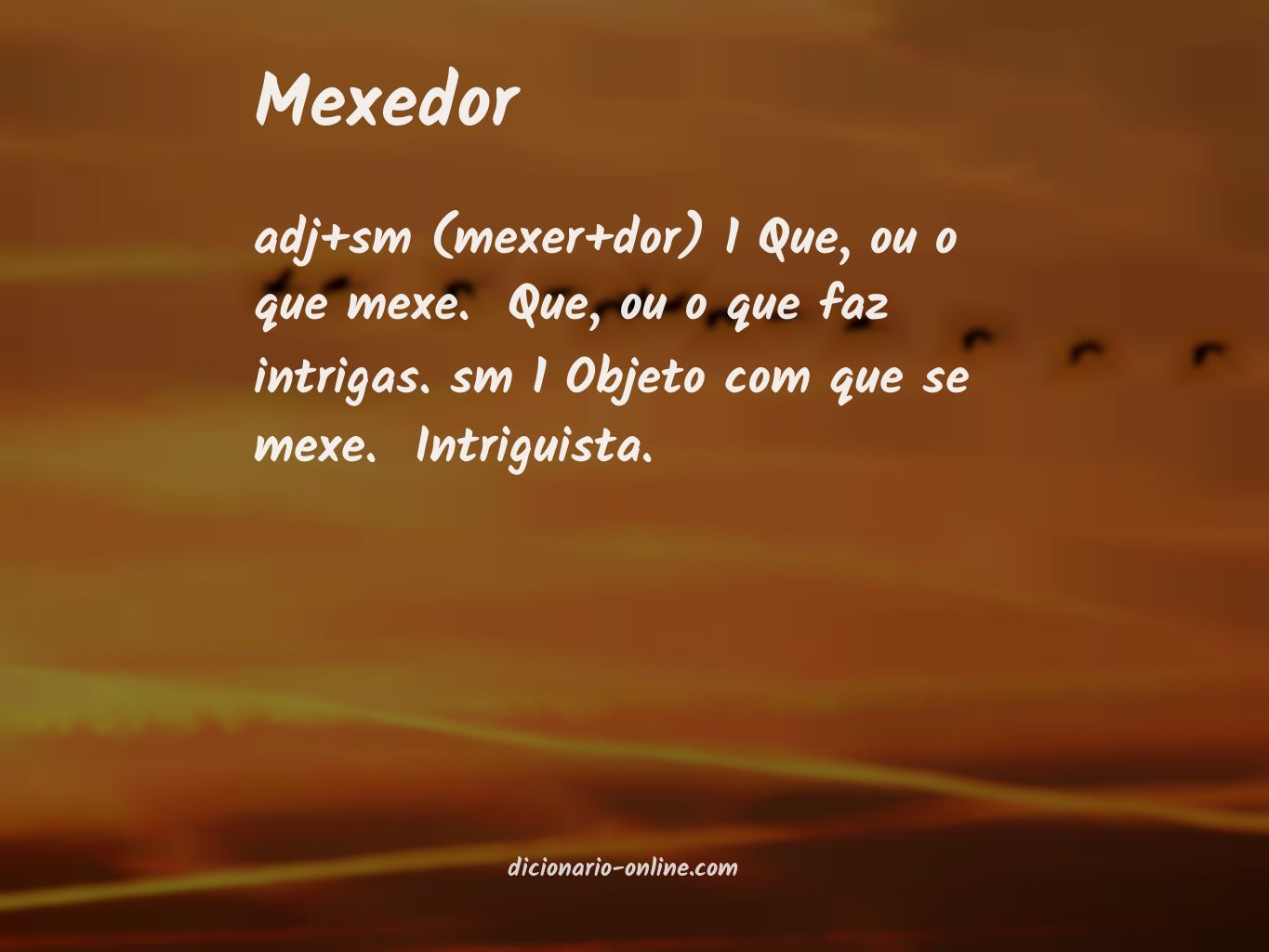 Significado de mexedor