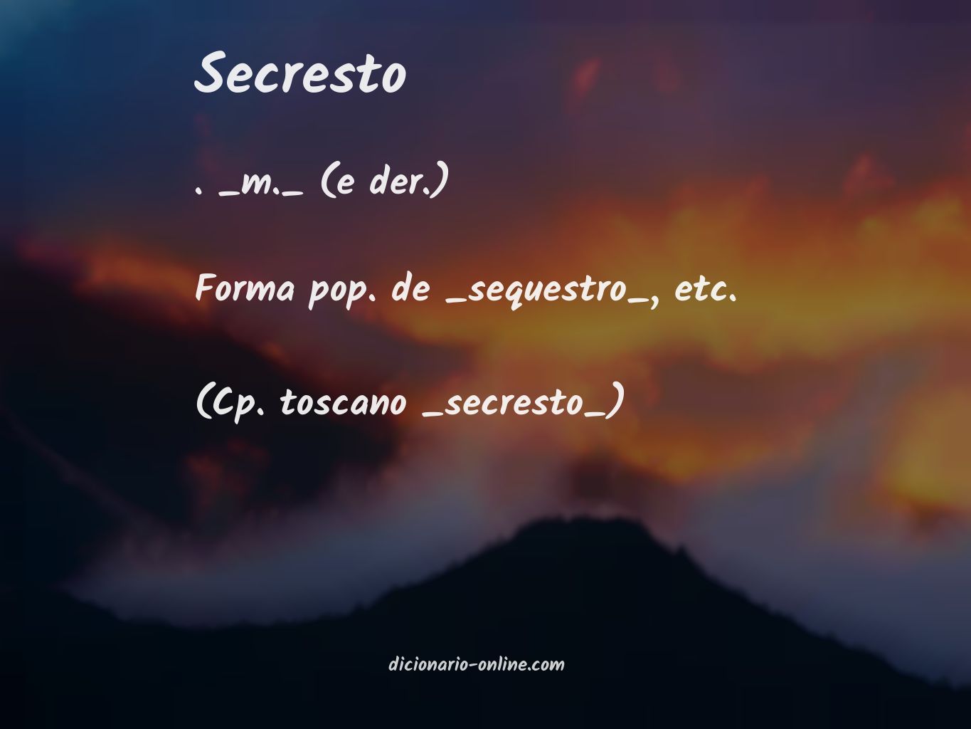 Significado de secresto