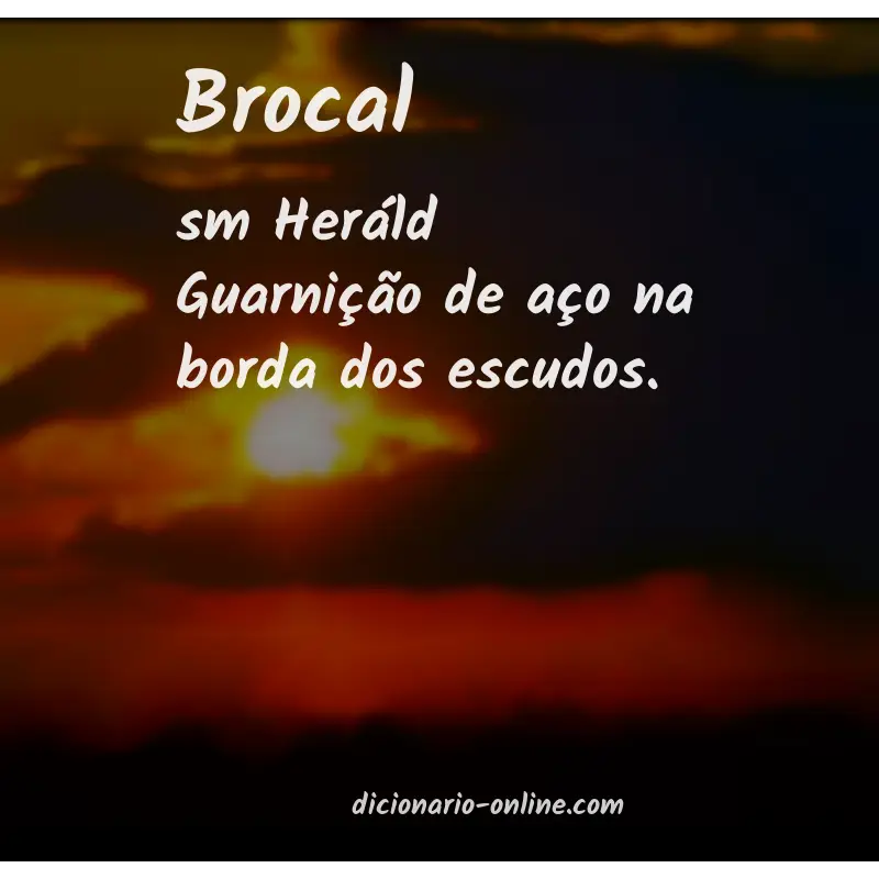 Significado de brocal
