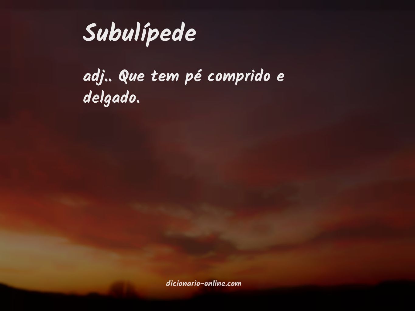 Significado de subulípede