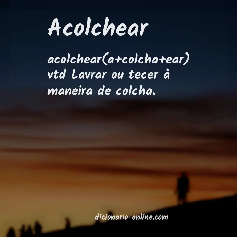 Significado de acolchear
