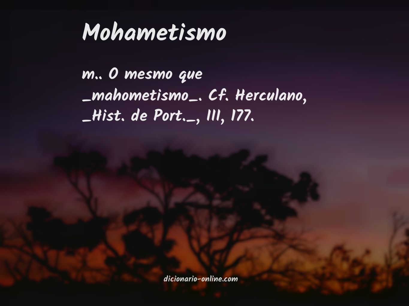 Significado de mohametismo