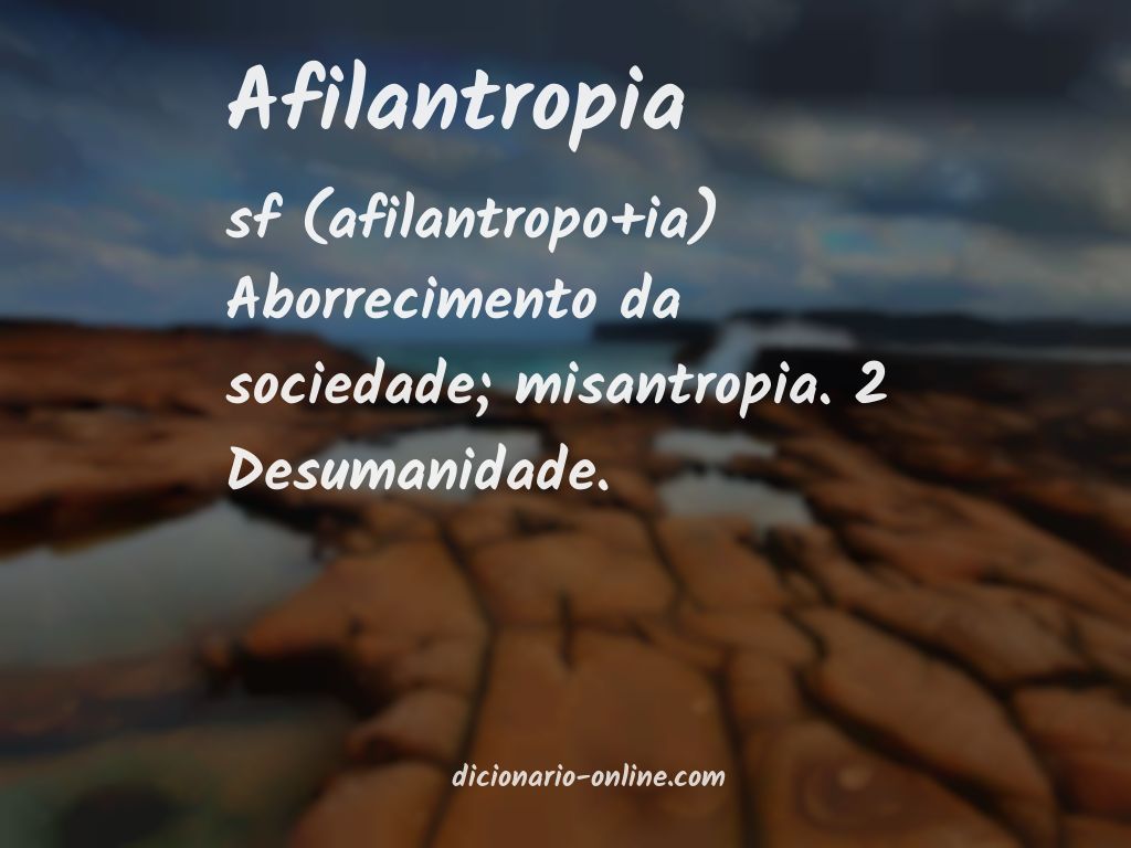 Significado de afilantropia