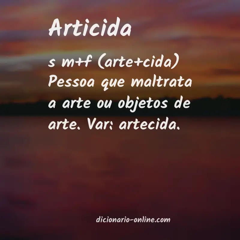 Significado de articida
