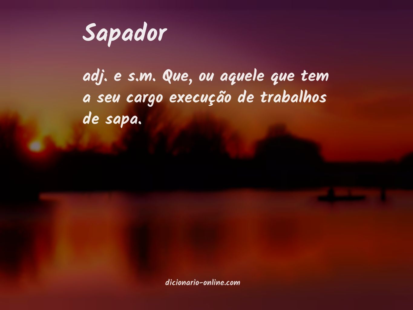 Significado de sapador