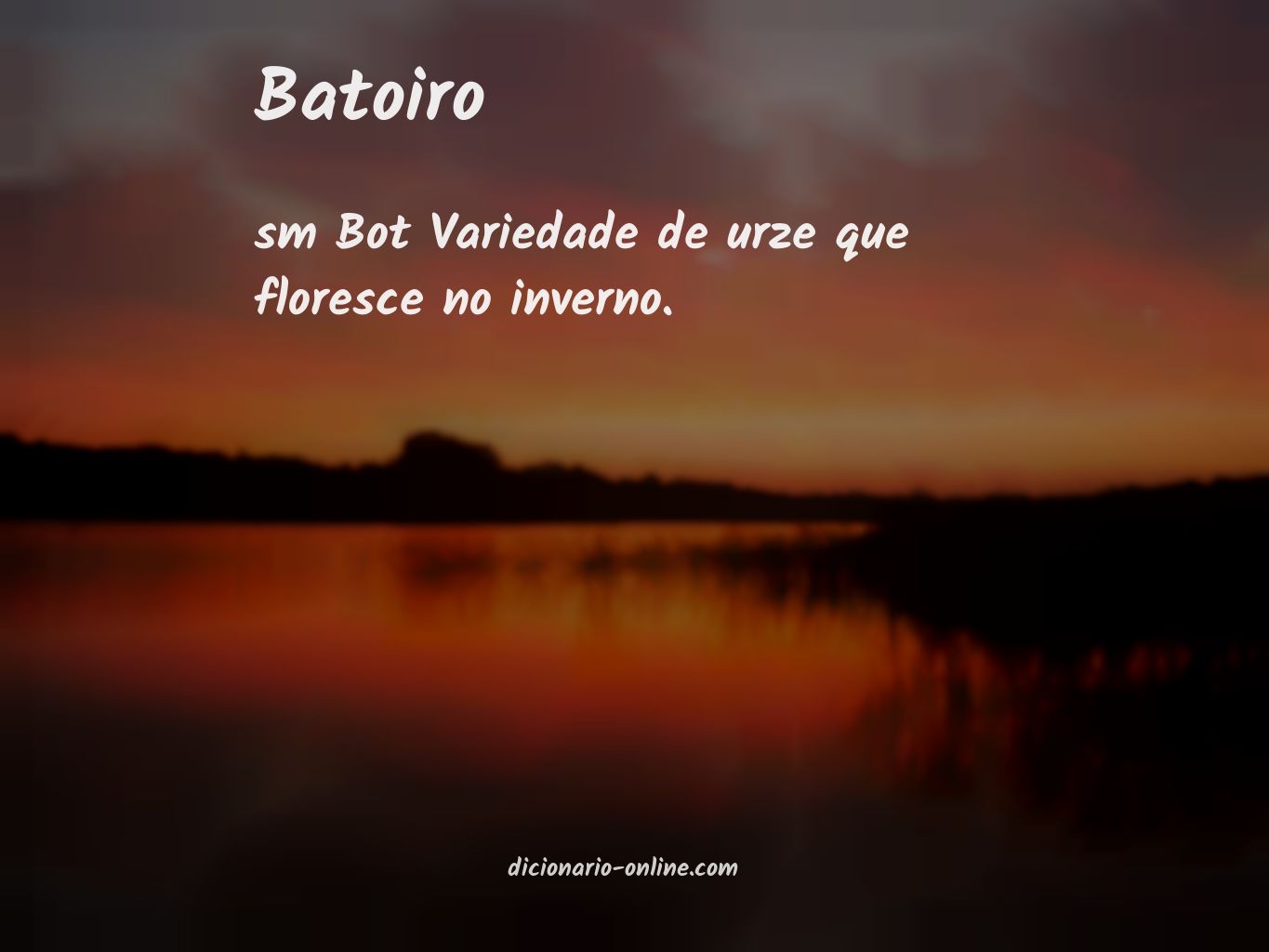 Significado de batoiro