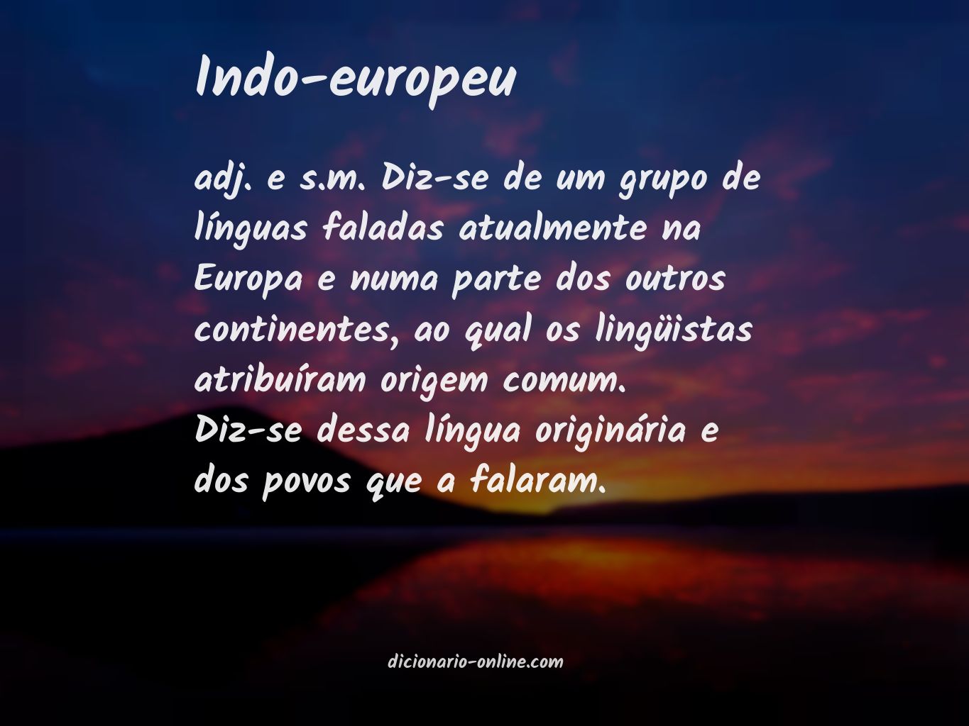 Significado de indo-europeu