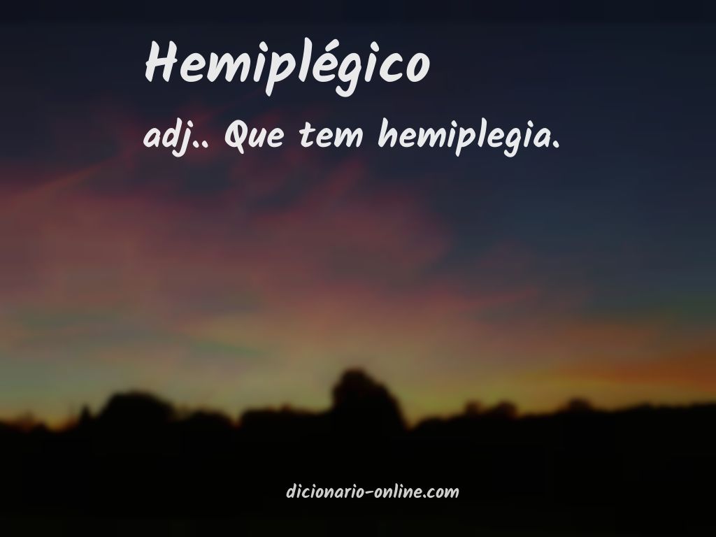 Significado de hemiplégico