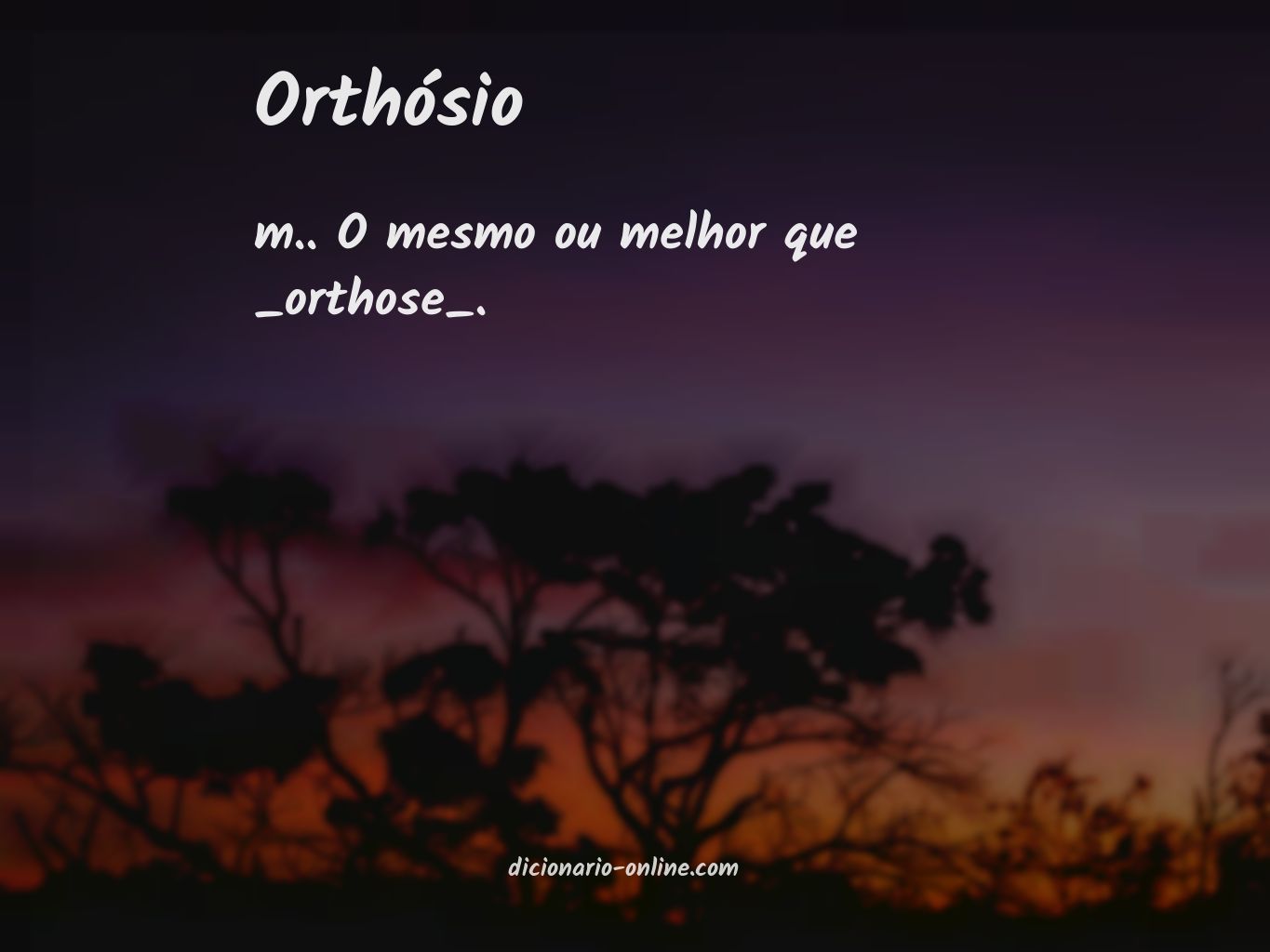 Significado de orthósio