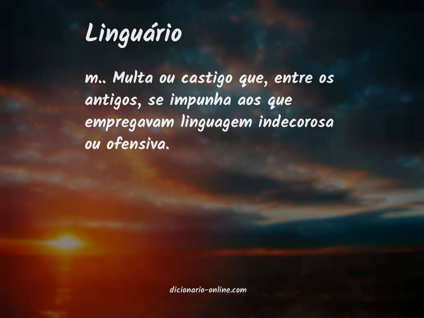 Significado de linguário