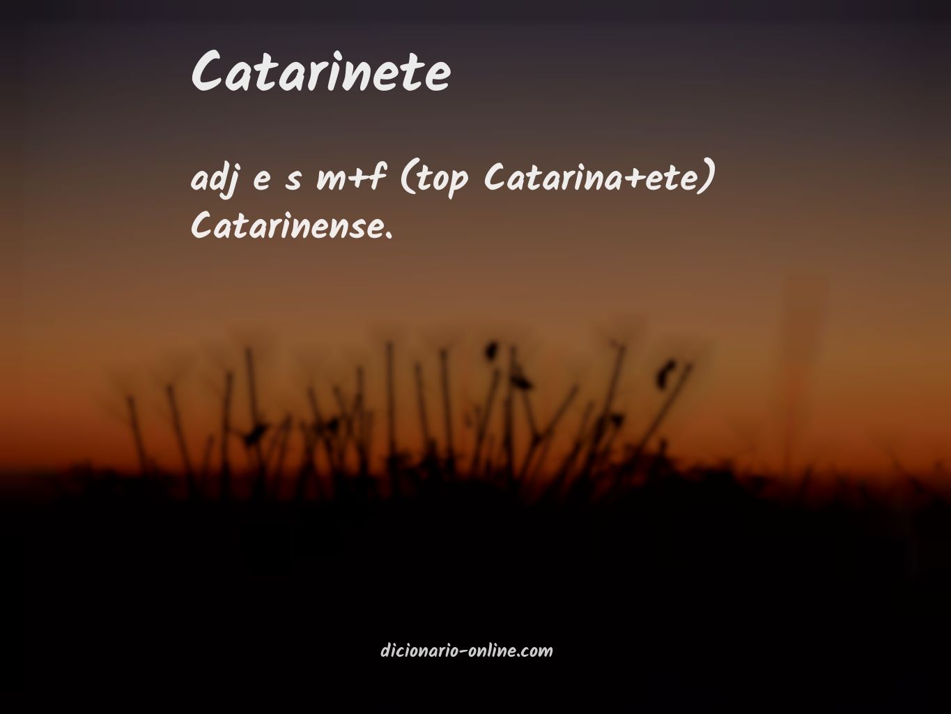 Significado de catarinete